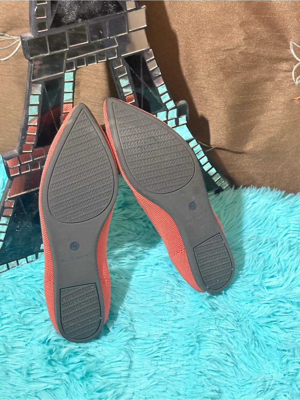 Authentic Rothy’s “The Point” Flats Retired Color Persimmon - Picture 3 of 4